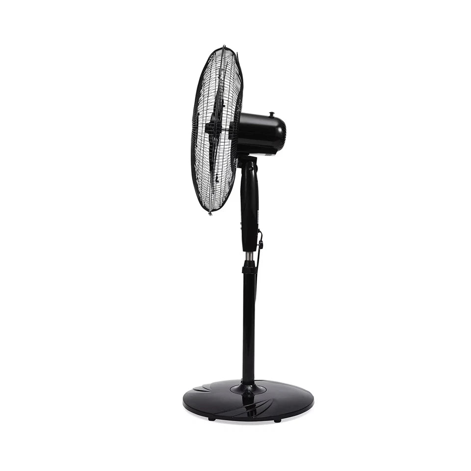 50cm Pedestal Fan Oscillating 3 Speeds Tilt Adjustable, Timer, Remote, Black