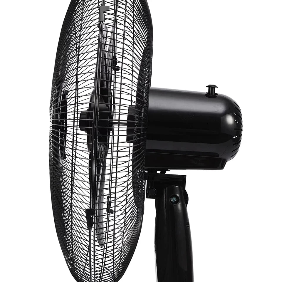 50cm Pedestal Fan Oscillating 3 Speeds Tilt Adjustable, Timer, Remote, Black