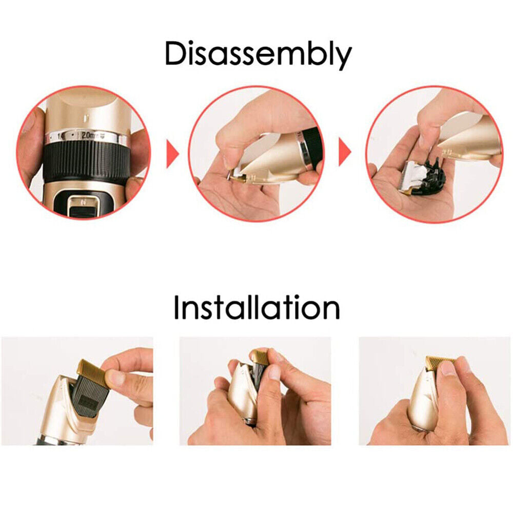 Electric Grooming Trimmer Pet Kit Clipper Cat Dog Hair Salon Shaver Cordless 