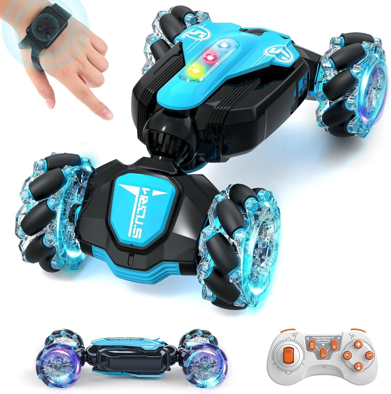 Kids 360° Stunt Car Hand Gesture Sensing RC 4WD Remote Control off Road Toy Gift