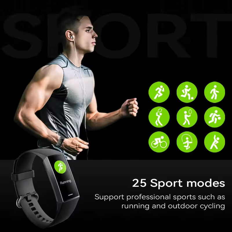 Sports modes:

walking, running, cycling, indoor running, free training, football, basketball, badminton, skipping rope, push-ups, sit-ups, mountain climbing, tennis, high-intensity training, indoor cycling, fitness, rugby, golf, dynamic Cycling, weightlifting, roller skating, dancing, yoga, indoor walking, hiking