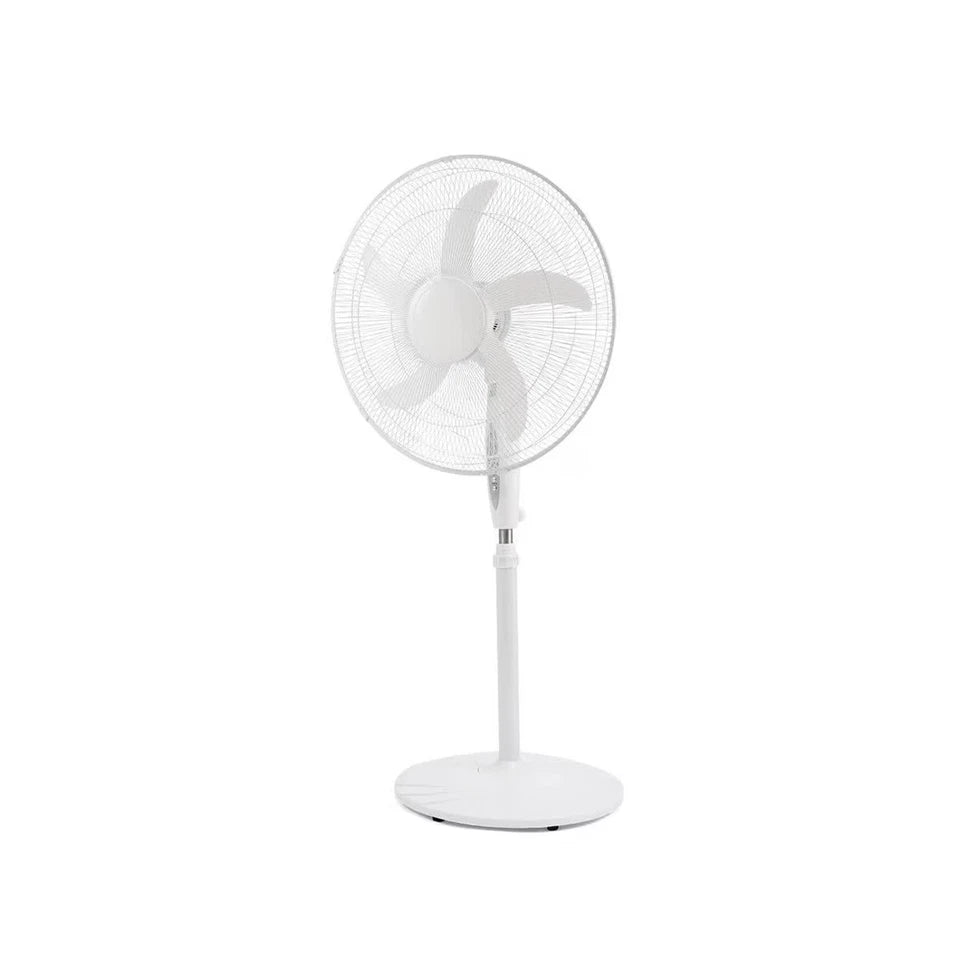 50cm Pedestal Fan Oscillating 3 Speeds Tilt Adjustable, Timer, Remote, White