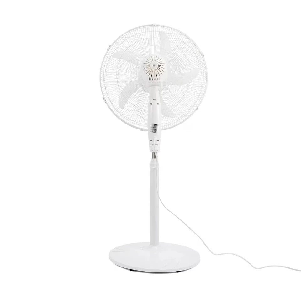 50cm Pedestal Fan Oscillating 3 Speeds Tilt Adjustable, Timer, Remote, White