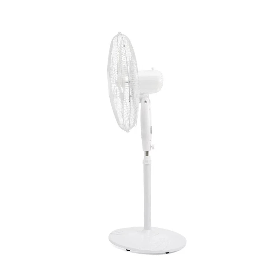 50cm Pedestal Fan Oscillating 3 Speeds Tilt Adjustable, Timer, Remote, White