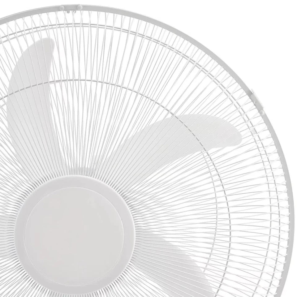 50cm Pedestal Fan Oscillating 3 Speeds Tilt Adjustable, Timer, Remote, White