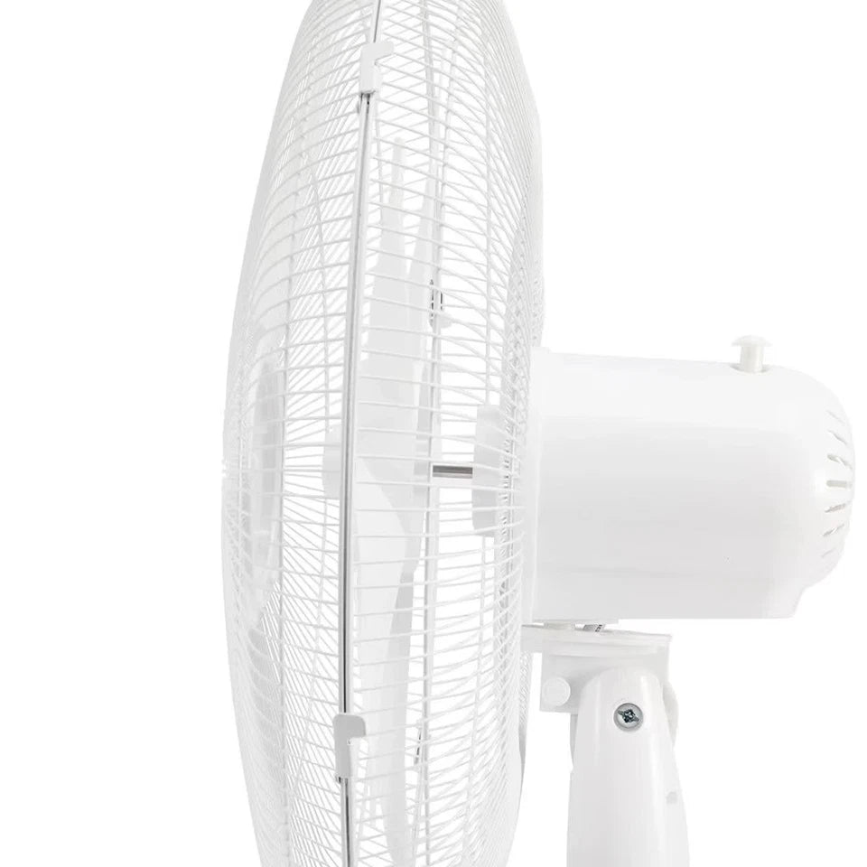50cm Pedestal Fan Oscillating 3 Speeds Tilt Adjustable, Timer, Remote, White