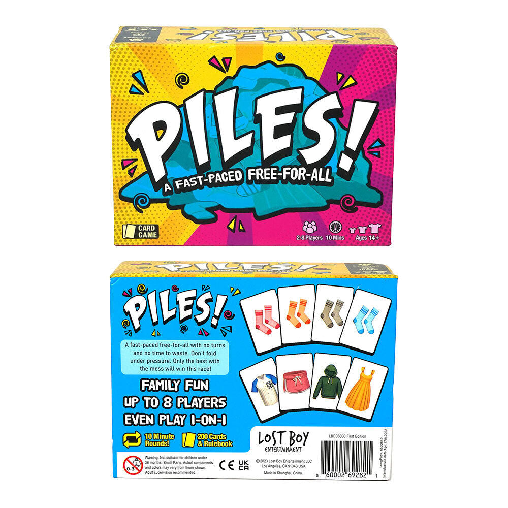 Family Kids Board Game Pilesa Fast-Paced Free-For-All Piles Card Games Age 8+