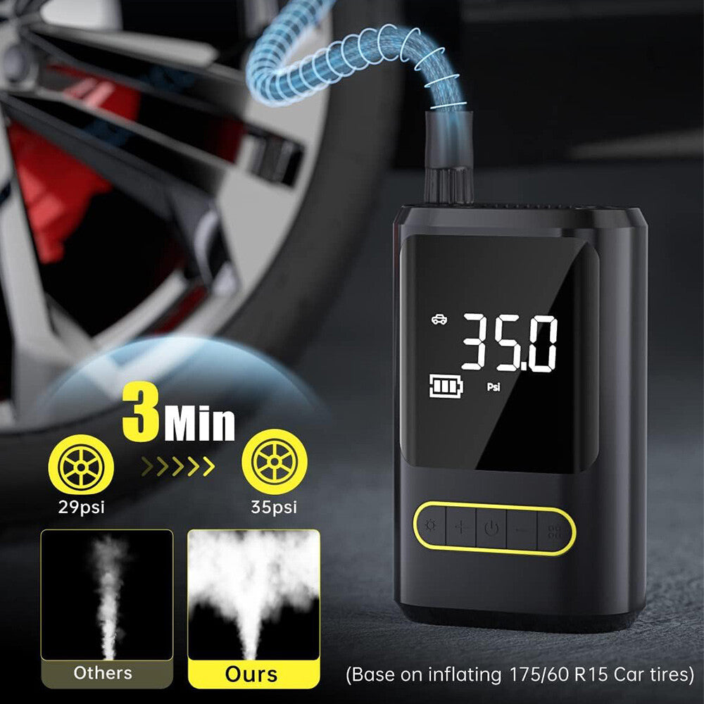 Cordless Car Air Pump Compressor Digital Tyre Inflator Electric Portable Pump