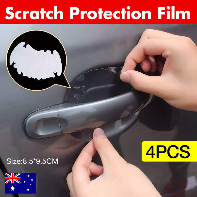 4PCS Car Door Invisible Handle Protective Films Scratches Protector Accessories