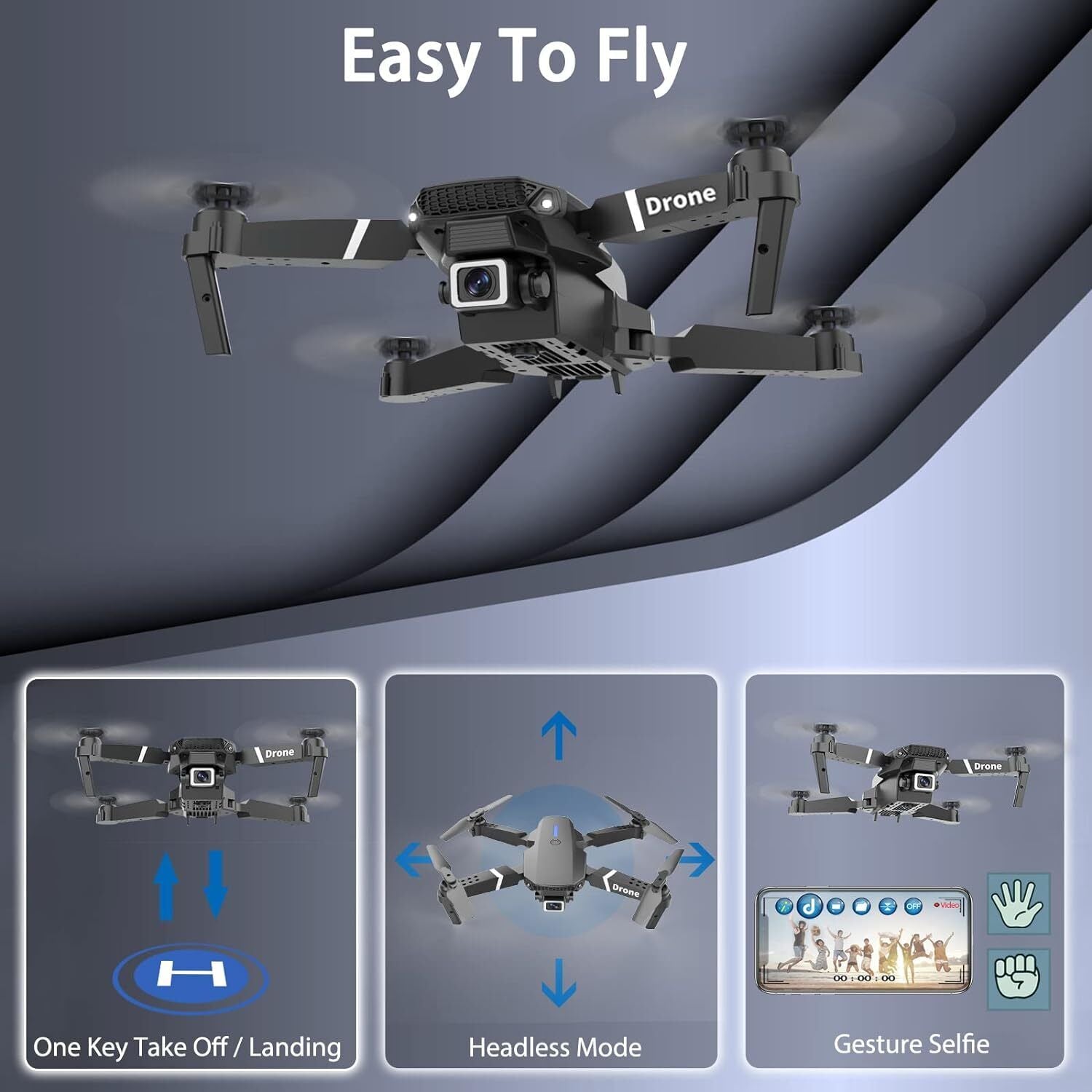4K GPS Drone with HD Camera Foldable Live Video Drone RC Quadcopter Aircrafts