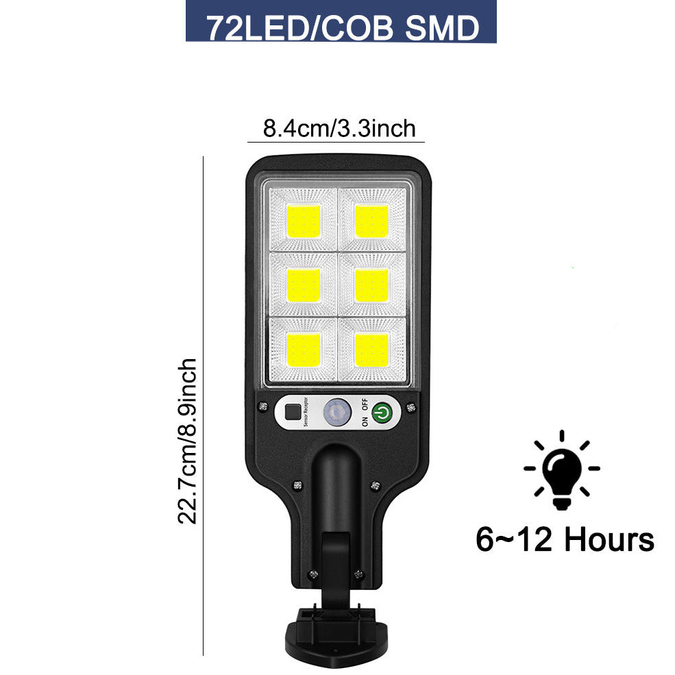 Outdoor 300W Wall LED Lights Waterproof Solar LED Lamp Security Lighting With Motion Sensor For Courtyard, Garden, Patio, Yard, Street, Basketball Court