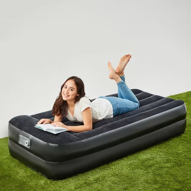 King Single Air Bed with Built-in Pump and Pillow Premium Inflatable Bed AUS