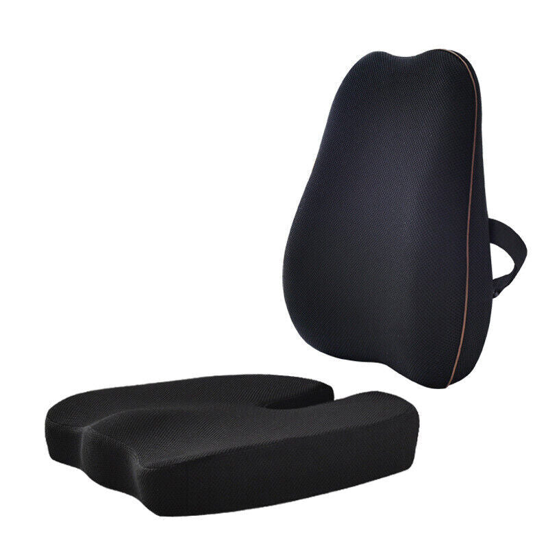 Coccyx Orthopedic Memory Foam Seat Cushion Lumbar Back Pillow Pain Relief Car AU