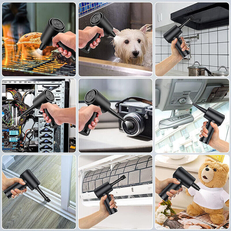 100000RPM Cordless Air Duster Compressed Air Blower Car PC Cleaning Cleaner 