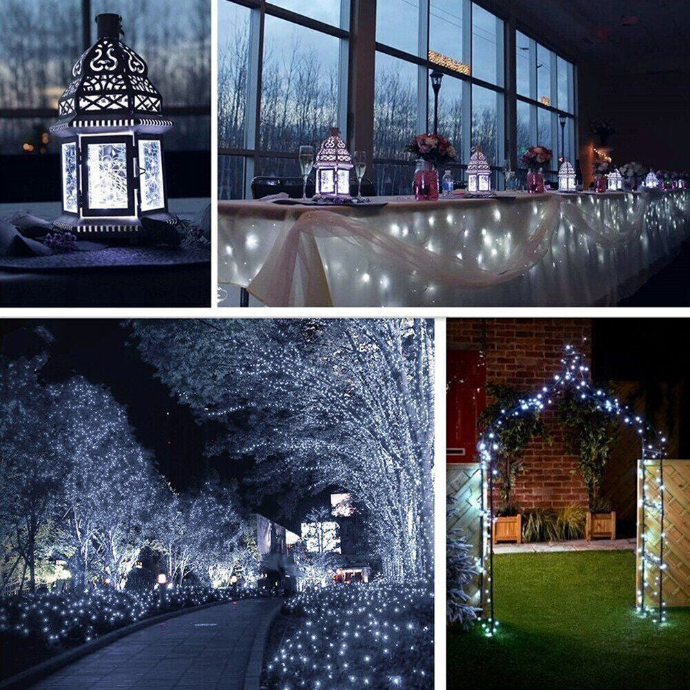 Solar String Fairy Lights Xmas Outdoor Garden Christmas Party Decor Waterproof