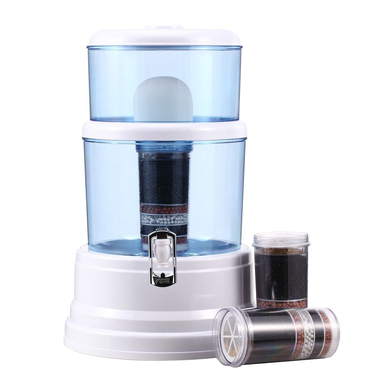 16L Benchtop 8 Stage Water Filter Ceramic Miner Carbon Stone Dispenser Purifier