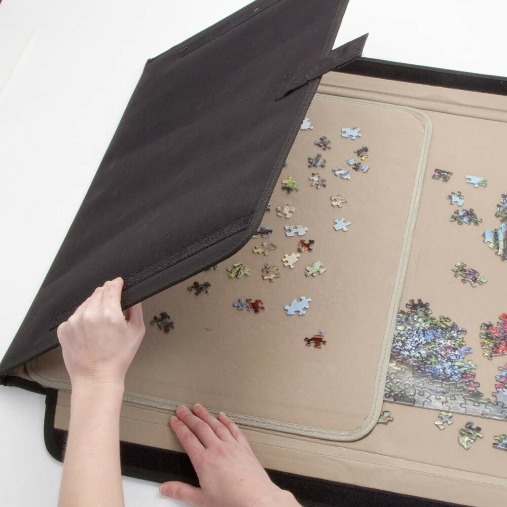 Portable Jigsaw Puzzle Board Mat Holds up to 1000 Pieces Puzzle Surface Holder