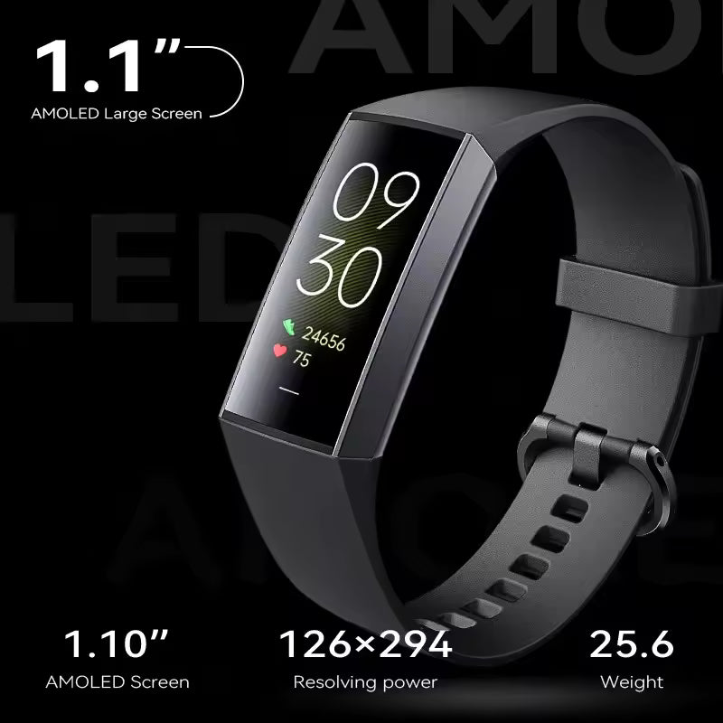Supports health monitoring of heart rate, blood pressure, blood oxygen, and body temperature