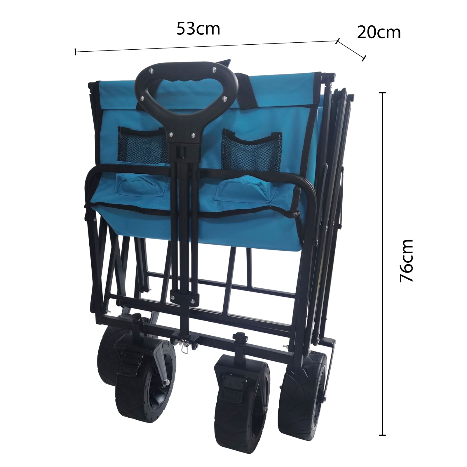 Collapsible Folding Outdoor Beach Trolley Utility Wagon Camp Cart 96 X 59 X 98Cm