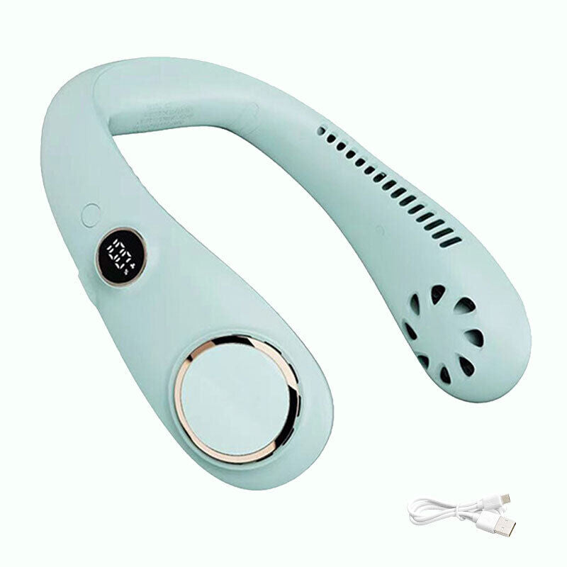 Rechargeable Portable Neck Fan Personal Hanging Bladeless Cooling Fan Hands-Free