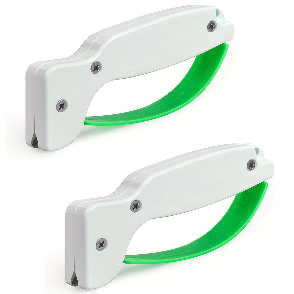 2X Portable Handheld Sharpen Knife Sharpener for Kitchen Outdoor Garden Tool