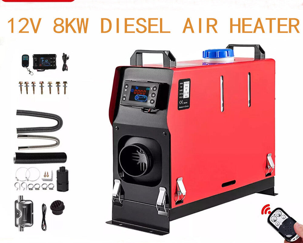 12V 8KW Diesel Air Heater Thermostat Diesel Caravan Motor Home Trailer Portable