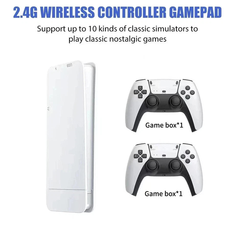 4K HDMI M15 Retro Game Stick Console 30,000+ Games Wireless TV Gaming System 2 Controllers
