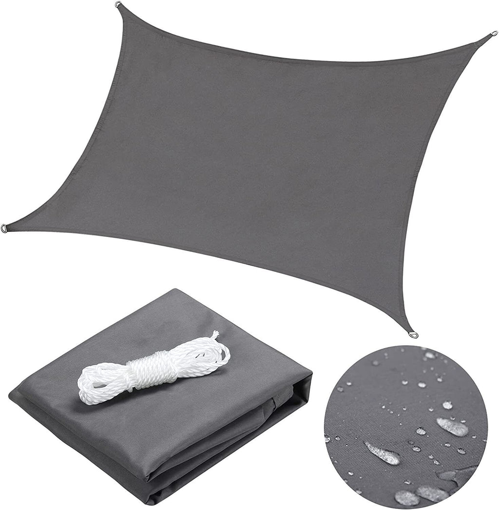 Sun Shade Sail Shade Cloth Extra Heavy Duty Grey 98% UV Block Shade Rectangle
