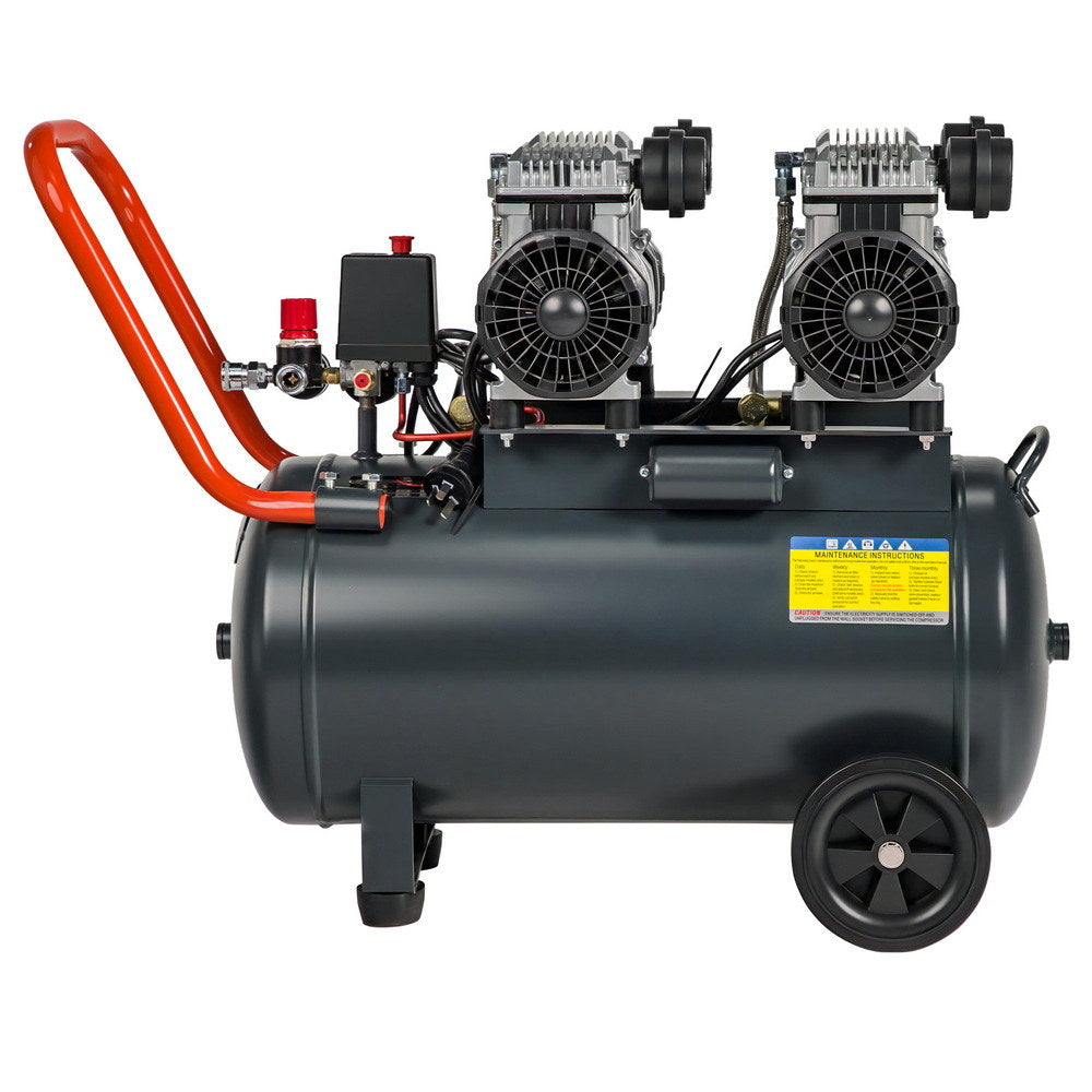 Giantz 50L Air Compressor Quiet 3.0HP Oil-Free Portable Tyre Inflator 200L/Min