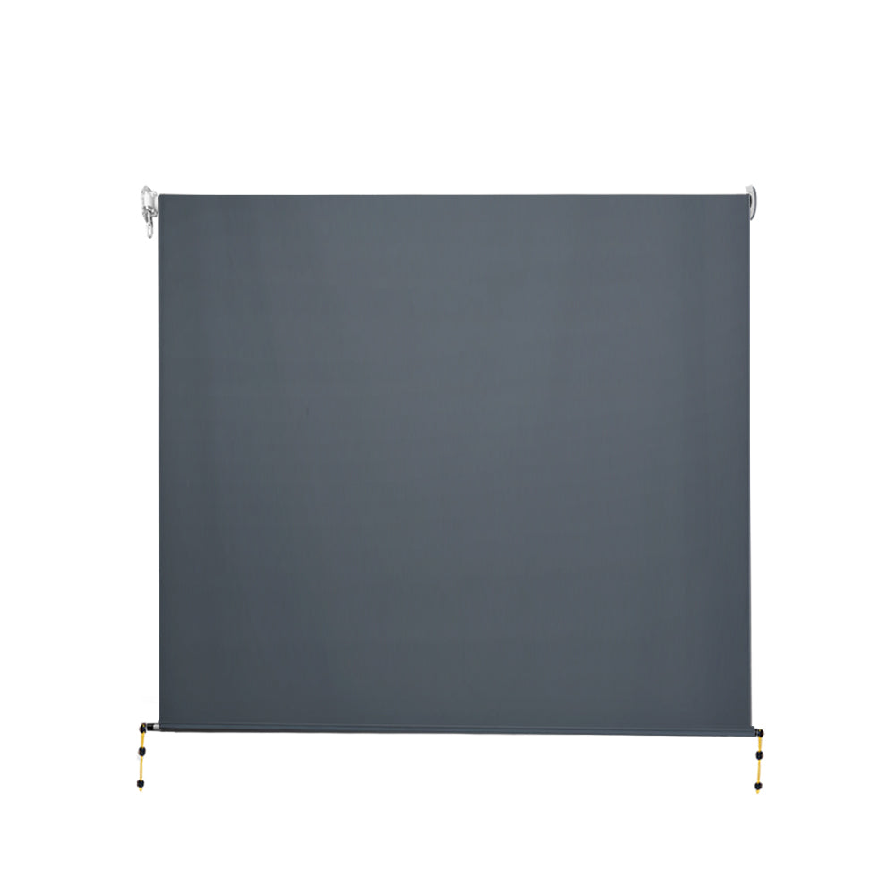 Instahut 3X2.5M Outdoor Blinds Awning Roll Down Canopy Retractable Outdoor Blinds Window Shade Grey