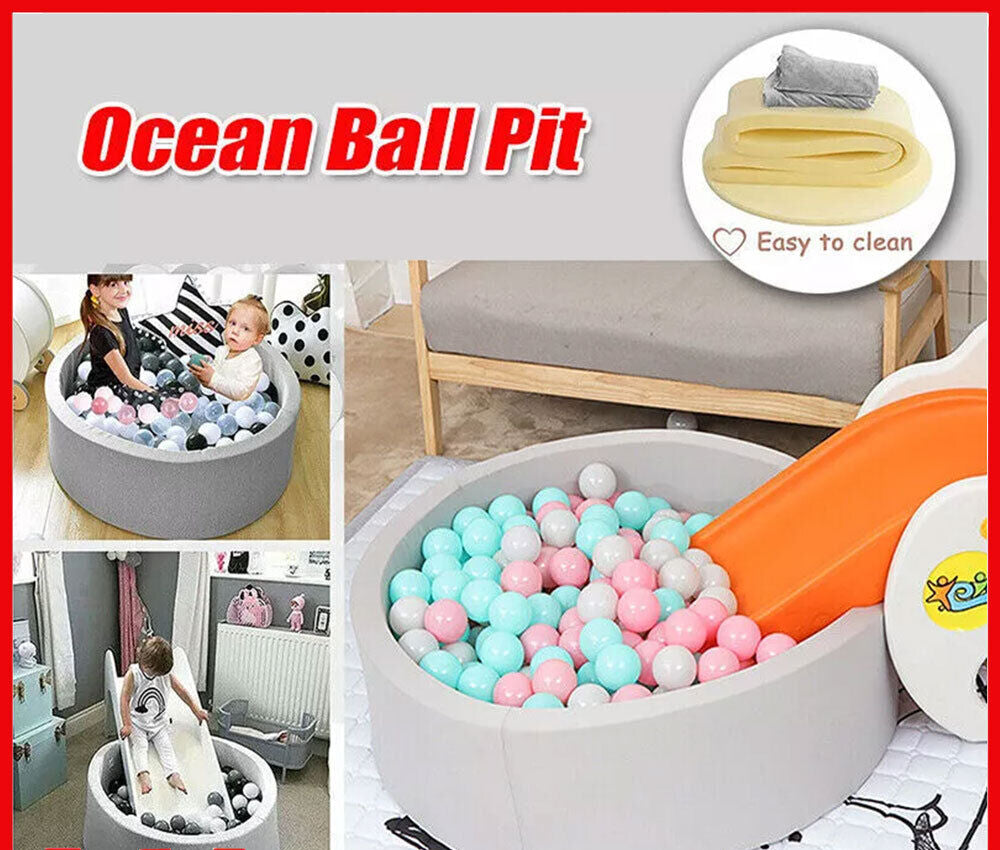 Baby Soft Kids Ocean Ball Play Pit Paddling Foam Pool Child Barrier Toy 90X30Cm