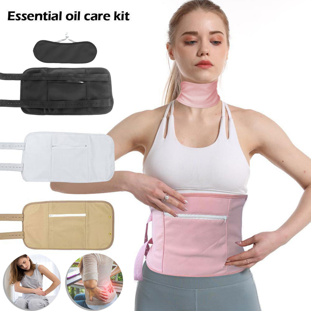 Castor Oil Pack Kit Compress Wrap Belt for Inflammation Toxin Remover Reusable