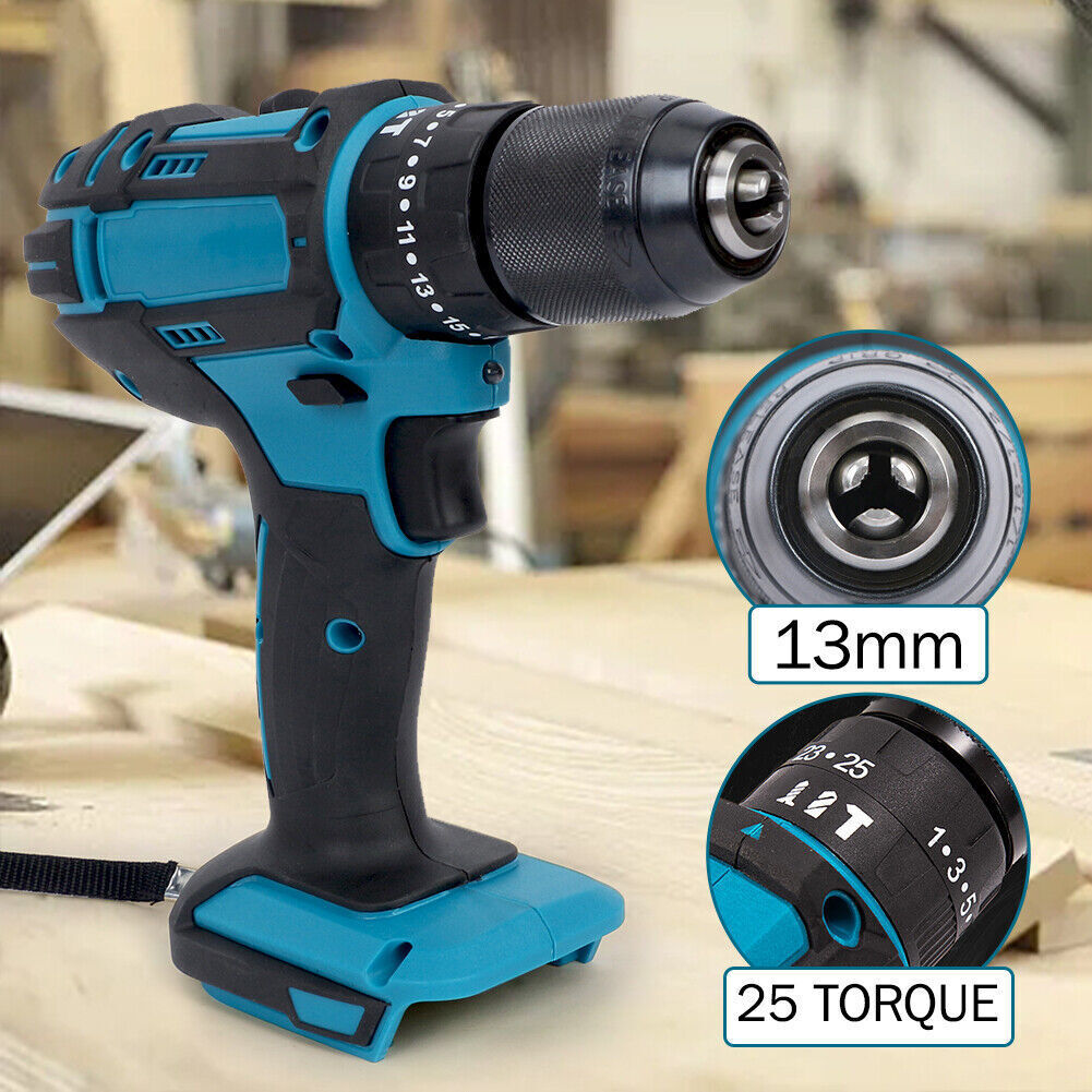 Cordless 1/2'' Wrench Hammer Drill - 1/4'' Impact Driver Suit Makita 18V Battery