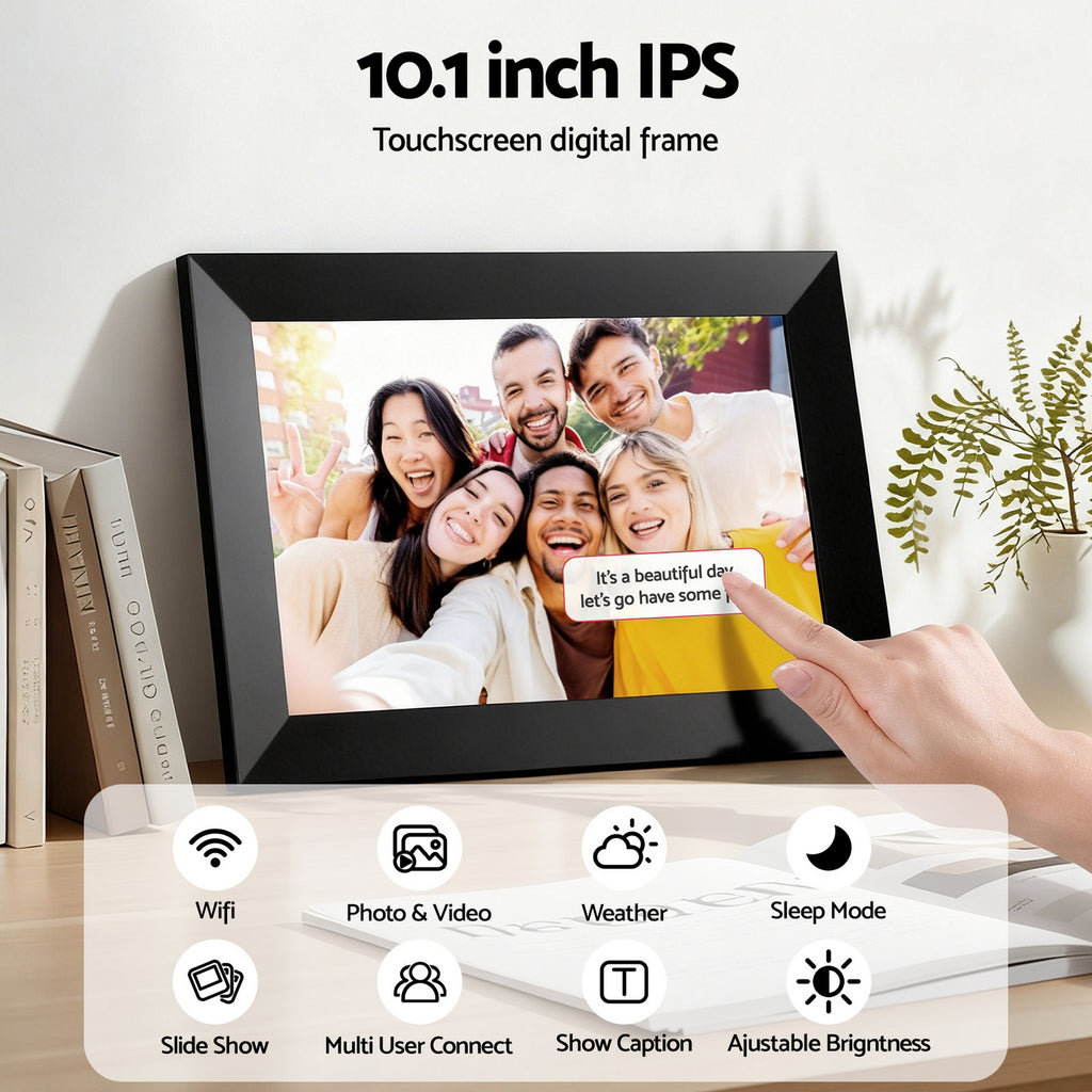 Artiss Digital Photo Frame 10.1 Inch WIFI Touch-Screen Picture Video Player 32G
