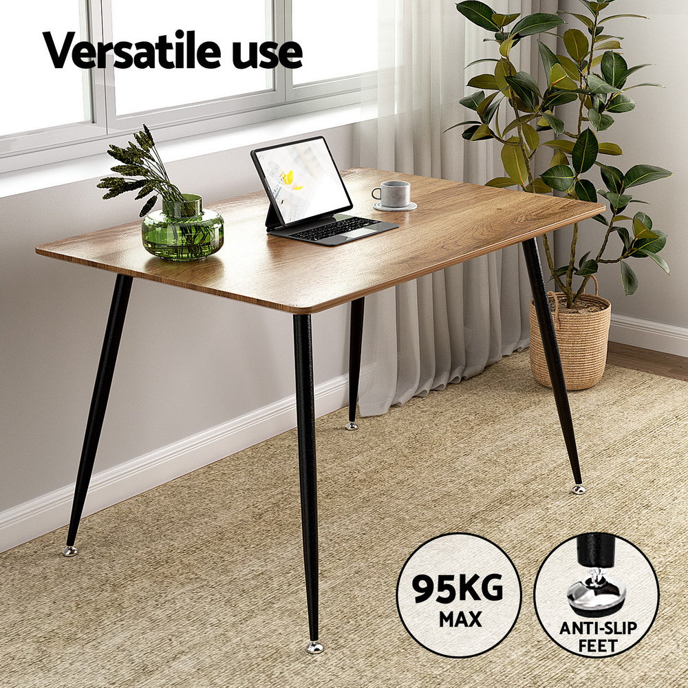 1 Artiss Dining Table and 4 Chairs Set Rectangle Metal