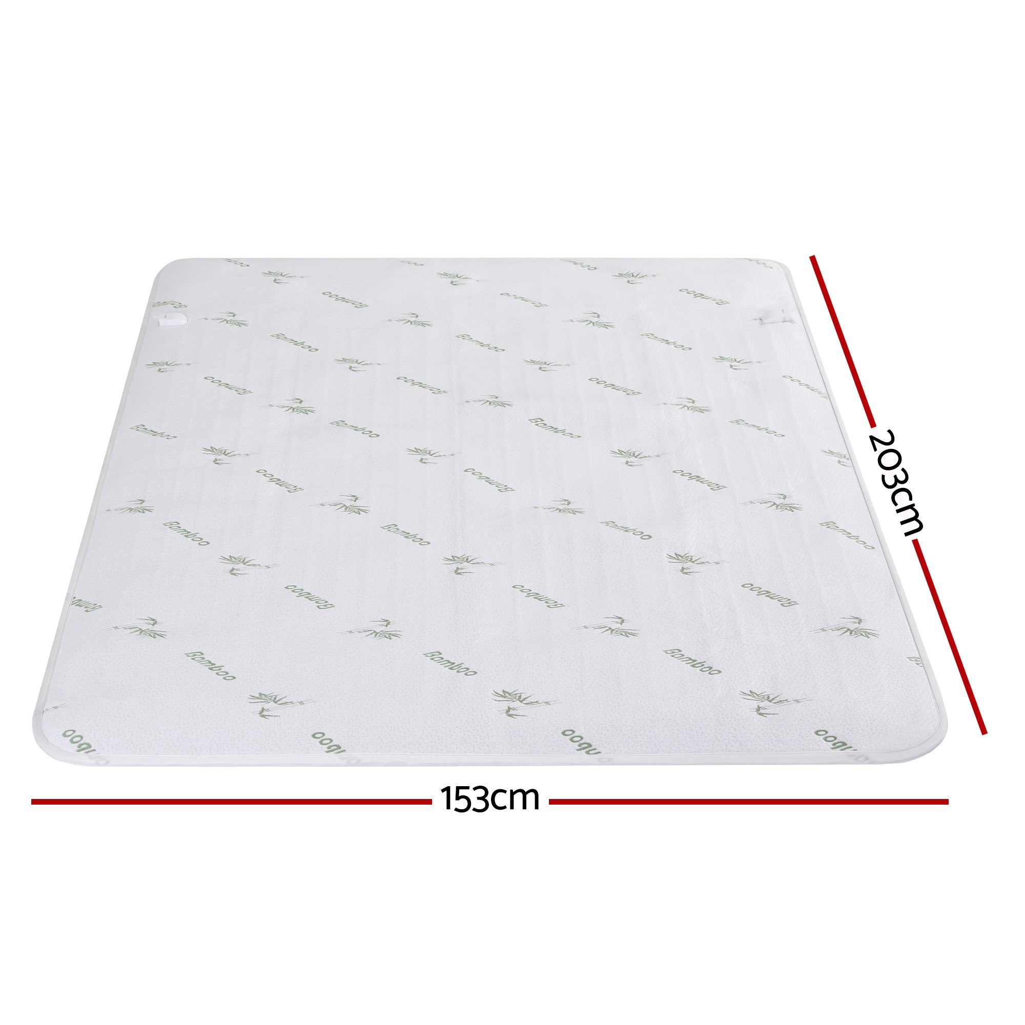 Giselle Electric Blanket Bamboo Fabric Queen Fitted Heated Pad Underlay Washable Winter