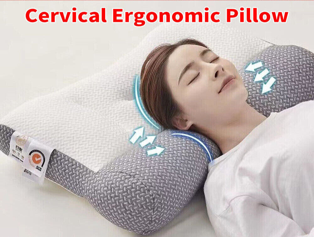 Ergonomic Pillow Cervical Adjustable Ergonomic Contour Bed Pillow Neck Support