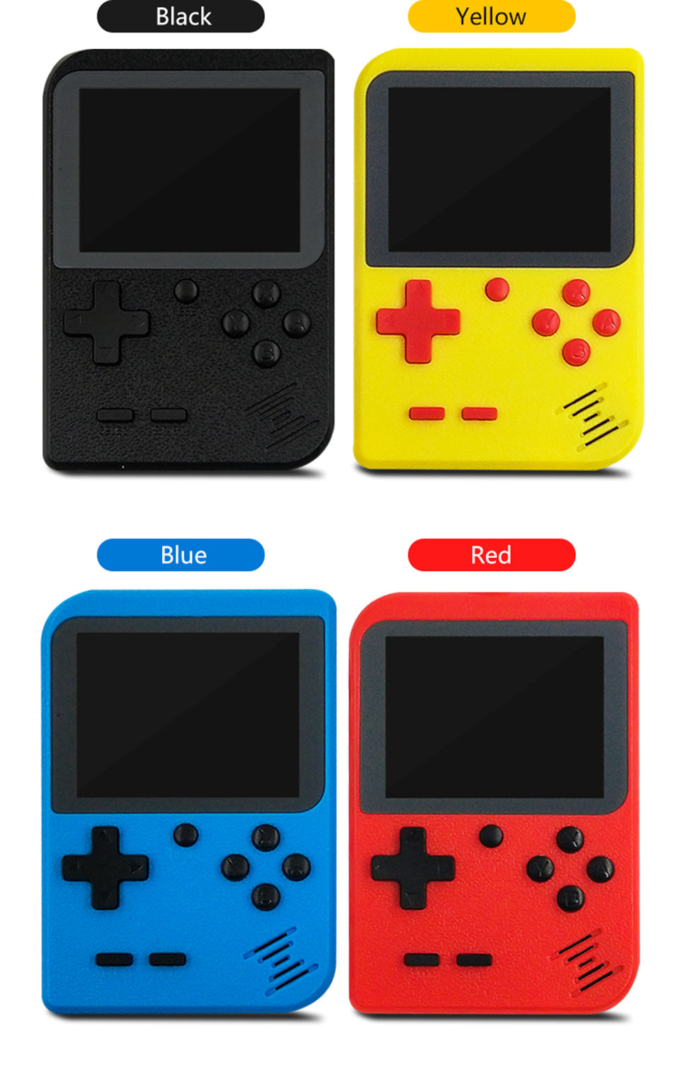 Double Handheld Classic Video Game Console With 400 Built-In Games for Kids and Adult, Portable Retro Pocket Cross-Border Game Console Kids Mini Double Handheld Classic Video Game Console Games Best for Christmas / Birthday / Thanksgiving / Valentine Gift