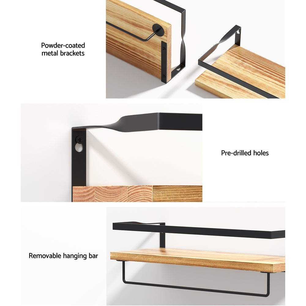 Pack of 2 Artiss Floating Wall Shelf