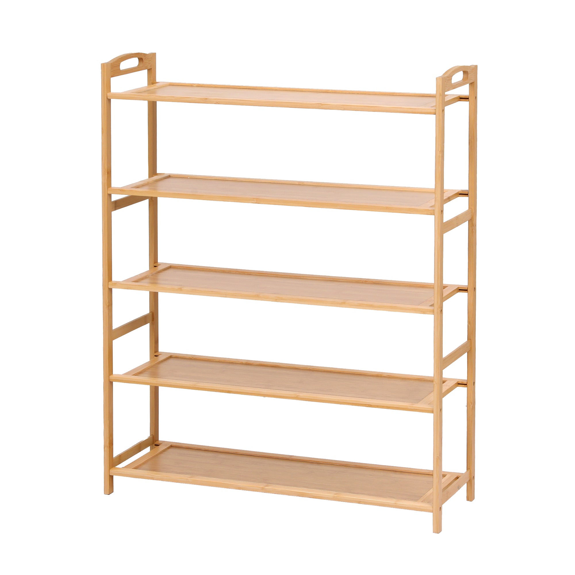 Artiss 5 Tier Shoe Rack Bamboo Storage Organiser Pine