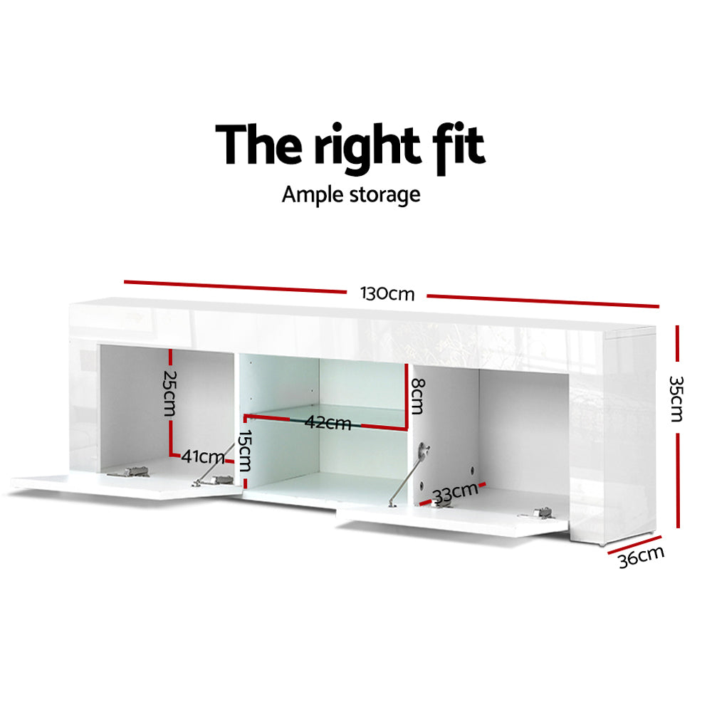 Artiss Entertainment Unit TV Cabinet 130cm White Ivan