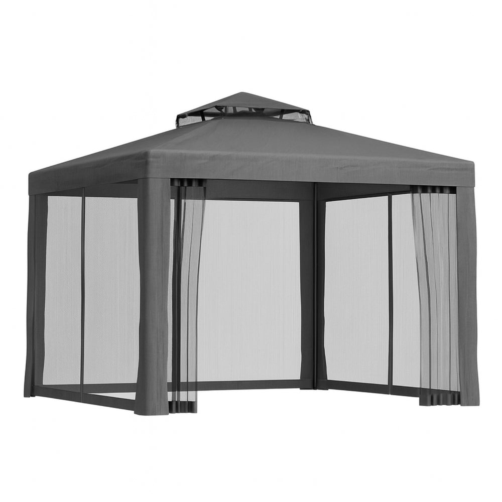 Instahut Gazebo Marquee 3m Outdoor Event Tent Camping Party Mesh Wall Canopy Grey