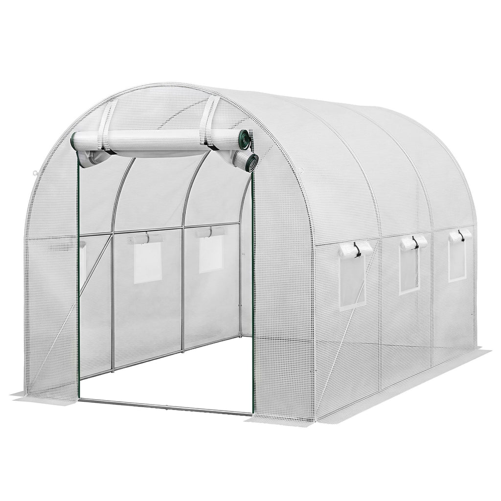 Green Fingers Greenhouse 3x2x2M Walk in Green House White