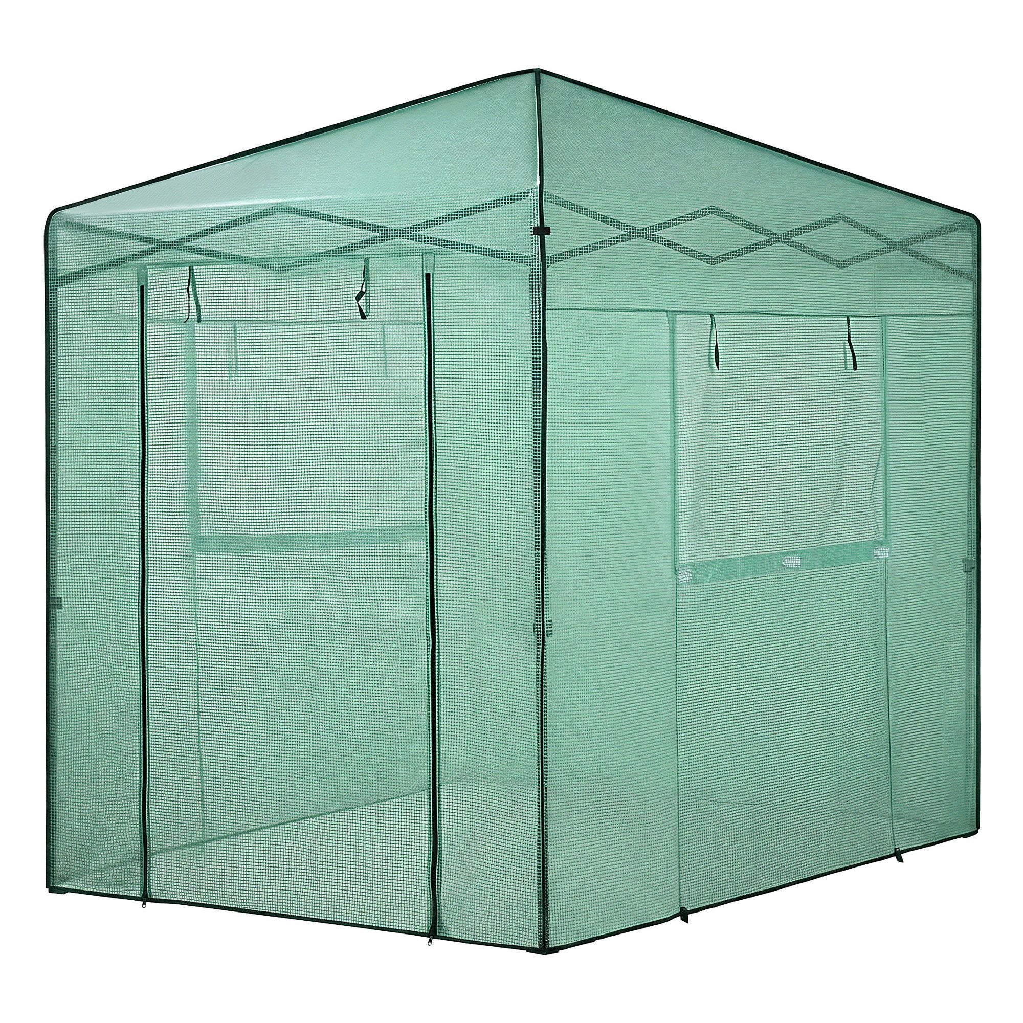 Green Fingers Greenhouse 180x240x240cm Steel Frame PE Cover Outdoor Shelter