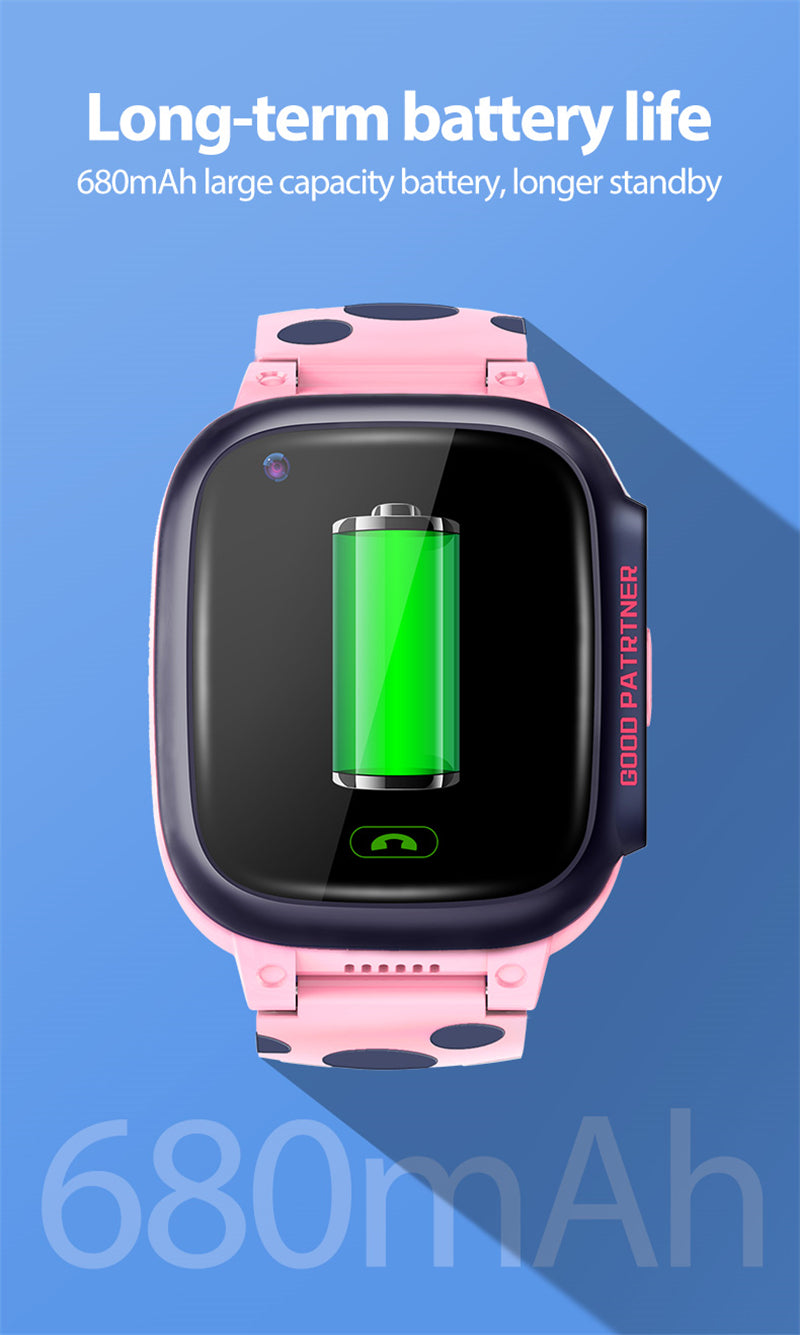 4G Kids Waterproof GPS SOS Tracking Kids Smart Watch Activity Tracker With Video Calling & Touch Screen