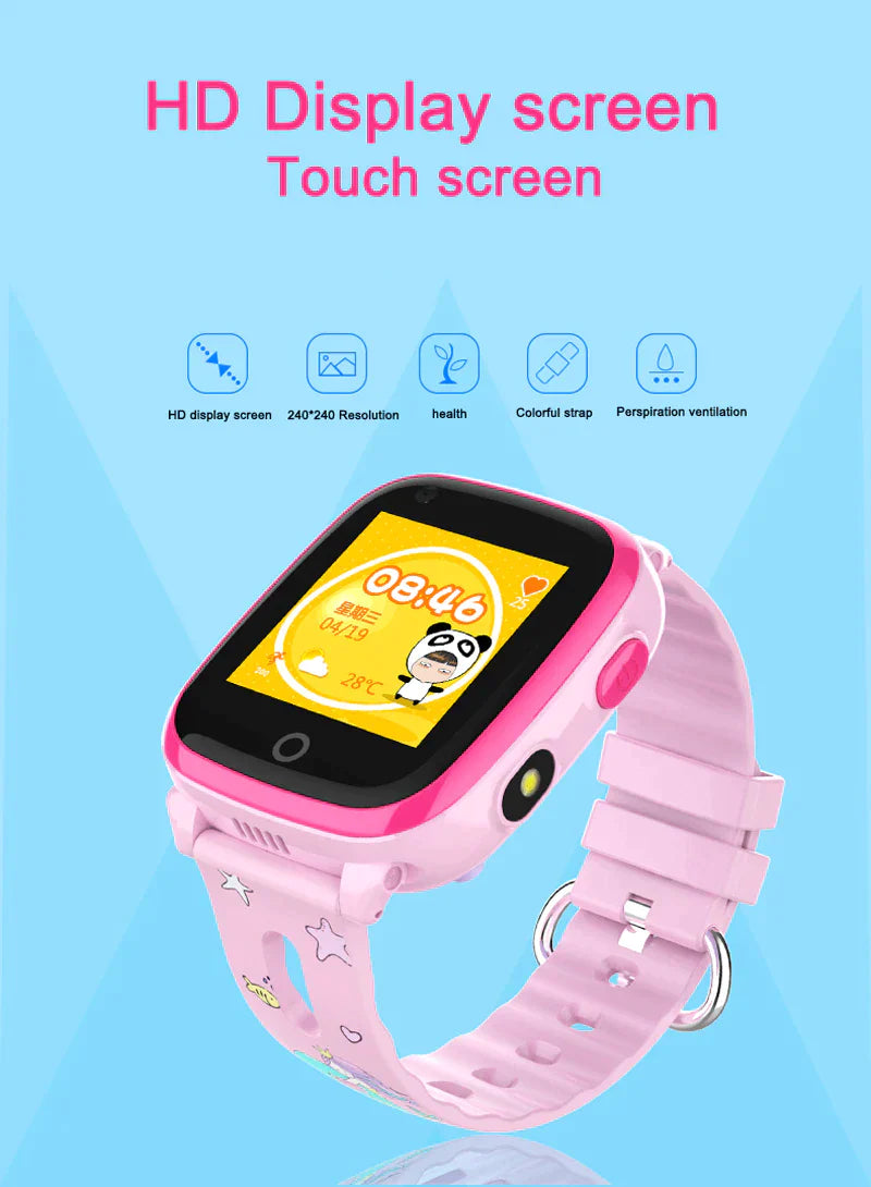 4G Kids Watch GPS SOS Tracking Kids Smart Activity Tracker Waterproof