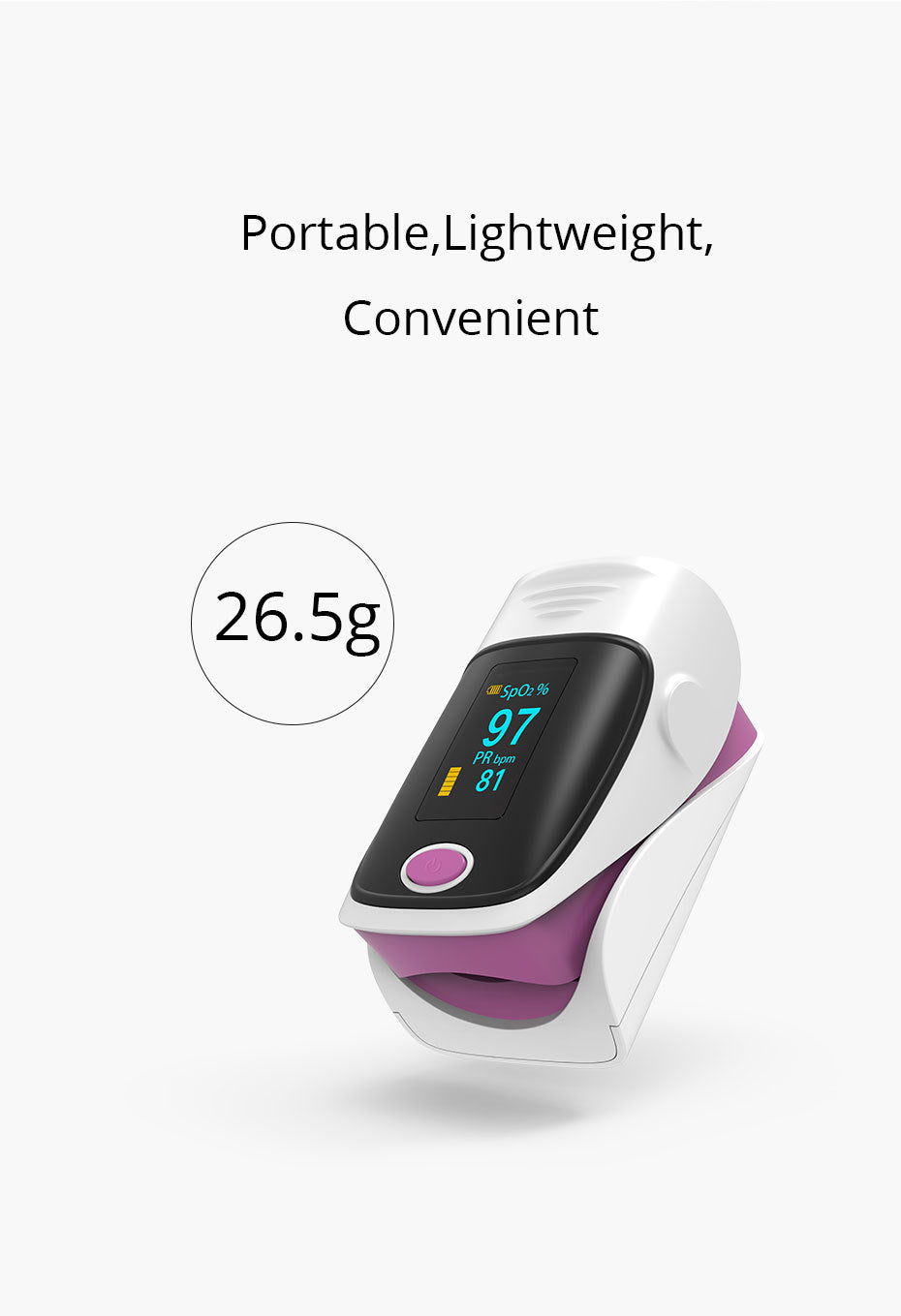 Portable Finger Pulse Oximeter Blood Oxygen Oximeter