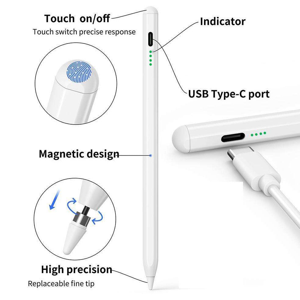 Apple Compatible Pencil 2nd Generation Compatible Stylus Pen with Tilt Sensitivity Palm Rejection For IPad/IPad Air/IPad Pro/IPad Mini (Copy)