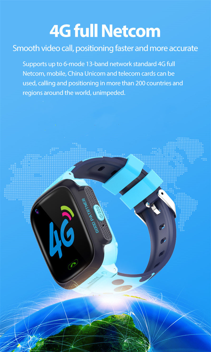 4G Kids Waterproof GPS SOS Tracking Kids Smart Watch Activity Tracker With Video Calling & Touch Screen