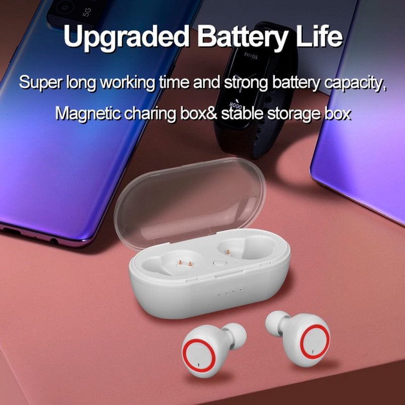 SonicStride True Wireless Bluetooth Earbuds Earphones With Charging Case 9D & Surround Sound